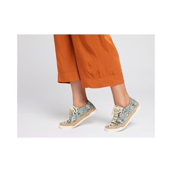 𝅺crown Vintage Adelite Blue Snakeskin Print Low Top Sneakers, 7.5 - Picture 8 of 8